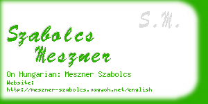 szabolcs meszner business card